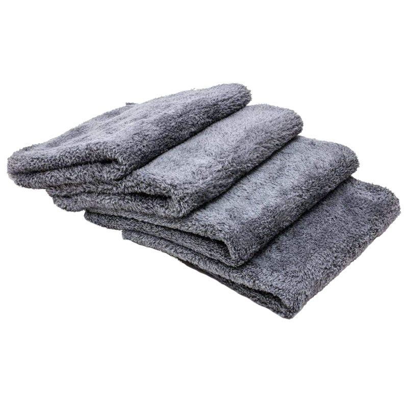 Autofiber Korean Plush 470 GSM Microfiber Towel 16x16 Gray - 4 Pack