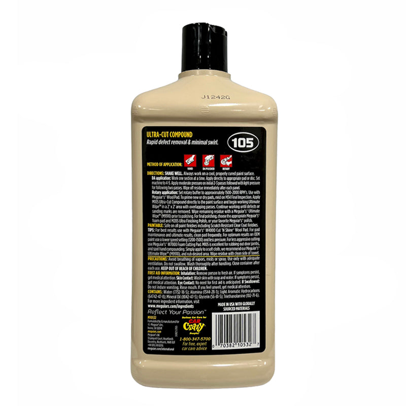 Meguiar's M105 Mirror Glaze Ultra Cut Compound - 32 oz