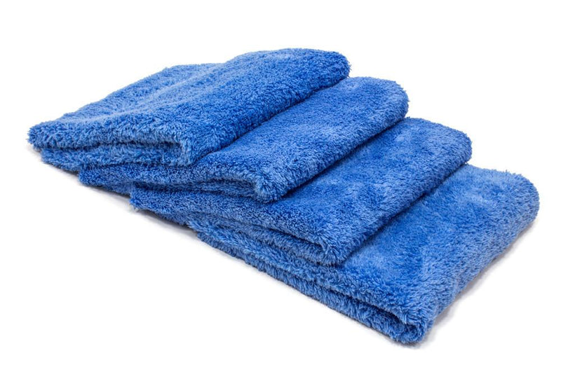 Autofiber Korean Plush 470 GSM Microfiber Towel 16x16 Blue - 4 Pack